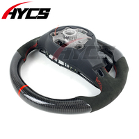 Volant sport en cuir suédé de haute qualité avec fibre de carbone et LED avec bouton de démarrage R8 pour Volkswagen Tiguan VW MK8 Golf 8 GTI R