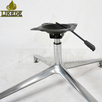 4 pieds pivotants en aluminium, base de chaise rotative personnalisée, pieds de chaise réglables