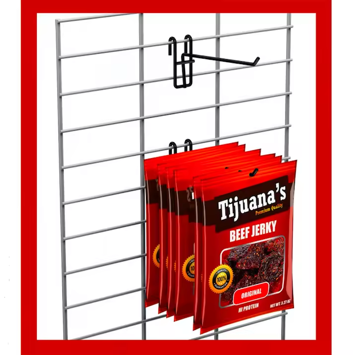 Hot-Selling Double-Sided Steel Wire Display Racks Floor-Standing Freestanding Display Unit Supermarket Use Customizable Sticker — view 4