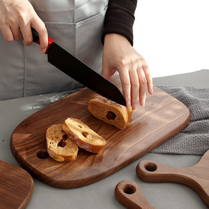Tabla de cortar de madera de nogal negro de 34x20 cm, madera maciza para uso en la cocina del hogar, tabla de picar - Product Image 1