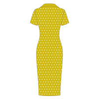 Nouveau modèle de vêtements en tricot pour femmes robe pull à pois, manches courtes, midi, moulante, manches courtes, perle, bureau pour femmes