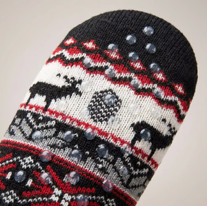 Chaussettes pantoufles pour hommes, doublées en sherpa, épaisses, antidérapantes, thermiques, confortables et moelleuses, pour l'hiver et la maison - Product Image 2