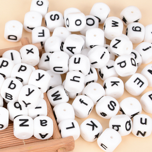 2021 An Toàn Thực Phẩm Loose Hạt Bpa Free Silicone Thư Cho Bé Teether Để Bán Nóng - Product Image 3