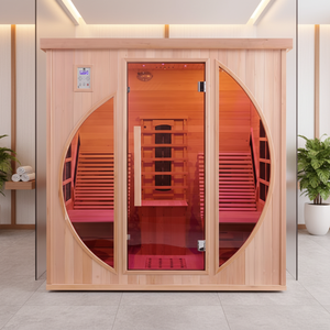 Sauna Eléctrica de Cedro Rojo para 2 Personas Helius HL-RELAXE 2 con Ventanas Transom, Panel de Control por Computadora y Diseño Moderno - Product Image 1