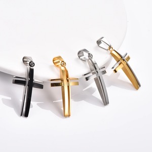 Pendentif Croix Creuse en Acier Inoxydable pour Femme et Homme, Breloques Chrétiennes, Chaîne Métallique, Bijoux de Prière, Accessoires de Fabrication de Bijoux - Product Image 5