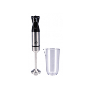 Batidora de inmersión eléctrica con jarra de vidrio, batidora de cocina de acero inoxidable de 400W para batidos, sopas y purés - Product Image 1