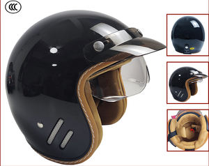 <span class=keywords><strong>Casque</strong></span> de <span class=keywords><strong>moto</strong></span> rétro certifié 3C - <span class=keywords><strong>Casque</strong></span> ouvert 3/4 pour motos Cruiser, unisexe et toutes saisons, <span class=keywords><strong>homologué</strong></span> DOT/ECE - Product Image 5