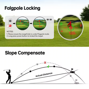 Telemetro Laser Binocolo Sndway SW-D per Esterni 6x 1000m-2000m OLED con Blocco Pendenza e Bandiera per Accessori Golf - Product Image 3