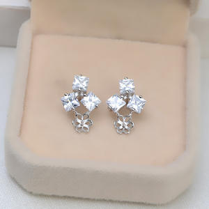 Pendientes de Plata S925, Estilo Largo, con Borla Li Bingbing, Soporte Hueco para Perlas de 8-9 mm, Accesorio DIY con Incrustaciones, Personalizable, 1190 - Product Image 2