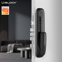 Cerradura de Puerta Inteligente Multifuncional con Activación por Huella Dactilar y Cámara para Puertas de Madera/Aluminio, Uso Doméstico y de Oficina (QB20)