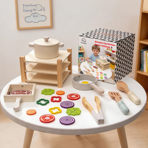 Set da Cucina in Legno Ecologico Non Tossico, Giocattolo Educativo per Giochi di Ruolo e Accessori da Cucina per Bambini di Tutte le Età - Product Image 6