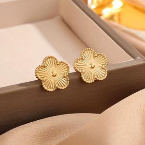 <span class=keywords><strong>Set</strong></span> Perhiasan Baja Anti Karat Model Bunga Mewah Ringan untuk Wanita - Product Image 5