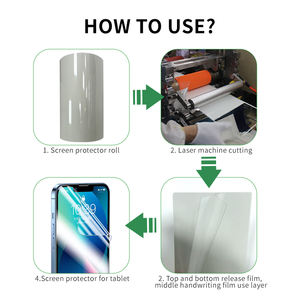 Vente en gros de films de protection pour téléphone portable en TPU anti-rayures, anti-lumière bleue, anti-radiation, ultra-fins, dureté 2H, adhésif complet transparent - Product Image 2