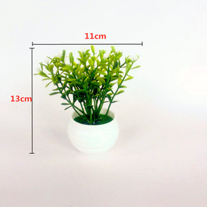 Succulente artificielle Qi Xing en pot de plastique de 14 cm de haut pour la décoration intérieure - Product Image 2