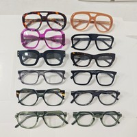 Monturas Ópticas de Acetato Grueso Mixto |   Bisagra de resorte |   Estilos Duraderos y Modernos |   Liquidación de Existencias, Gafas de Sol en Promoción