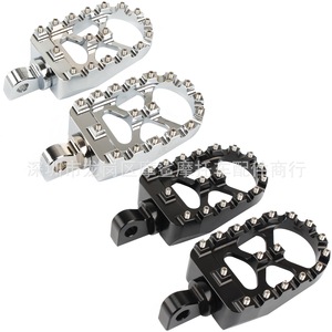 Pédales de moto Moshark, noires, électro-plaquées, modifiées CNC, repose-pieds rotatifs à 360 degrés pour Harley Davidson - Product Image 1