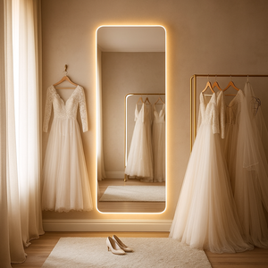 <span class=keywords><strong>Miroir</strong></span> LED en Cristal Design Moderne <span class=keywords><strong>Grand</strong></span> Format, Plein Pied, avec Interrupteur Tactile, Intelligent pour <span class=keywords><strong>Salle</strong></span> <span class=keywords><strong>de</strong></span> <span class=keywords><strong>Bain</strong></span> ou Salon <span class=keywords><strong>de</strong></span> Maquillage avec Éclairage LED - Product Image 3