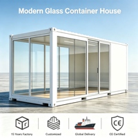 Maison conteneur préfabriquée en acier en kit, démontable, portable, modulaire, pour extérieur, vente en gros