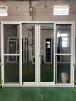 Porte coulissante moderne en PVC, fabrication directe Foshan, couleur et taille personnalisées, double vitrage trempé, forte résistance au vent, certifiée CE