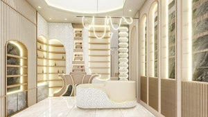 CIRI Custom Vintage Style Wooden Perfume showcase Nostalgic Perfume Shop Wooden Paint Display <strong>Shelf</strong> - Product Image 2