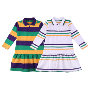 Prêt à expédier violet vert or Mardi Gras rayure enfants garçon polo t-shirt 95% coton enfant garçon t-shirts - Product Image 5