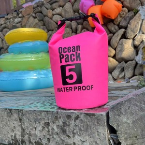 Atacado Cor Sólida Impermeável Praia Deriva Saco Seco Personalizado Leve PVC Viajando Oceano Impermeável Duffel Saco Seco - Product Image 3