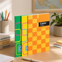 Cahier d'exercices personnalisé à couverture épaisse, ligné anglais, agrafé, pour étudiants - Fabricant