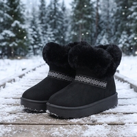 Bottes d'hiver pour femmes les plus vendues, mi-mollet, en fausse fourrure courte, semelle antidérapante, chaudes et durables