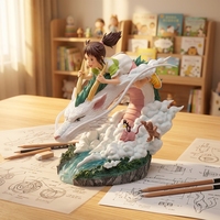 Figurine PVC Haku de Spirited Away - Adorable Statue de Bureau Emouvante du Japon avec Emballage en Boîte Colorée