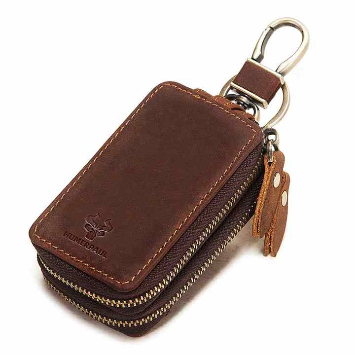 Portachiavi In Pelle E Lega Di Zinco - Confezione Da 2 Pezzi Per Auto, Uomo E Donna - Foto 3