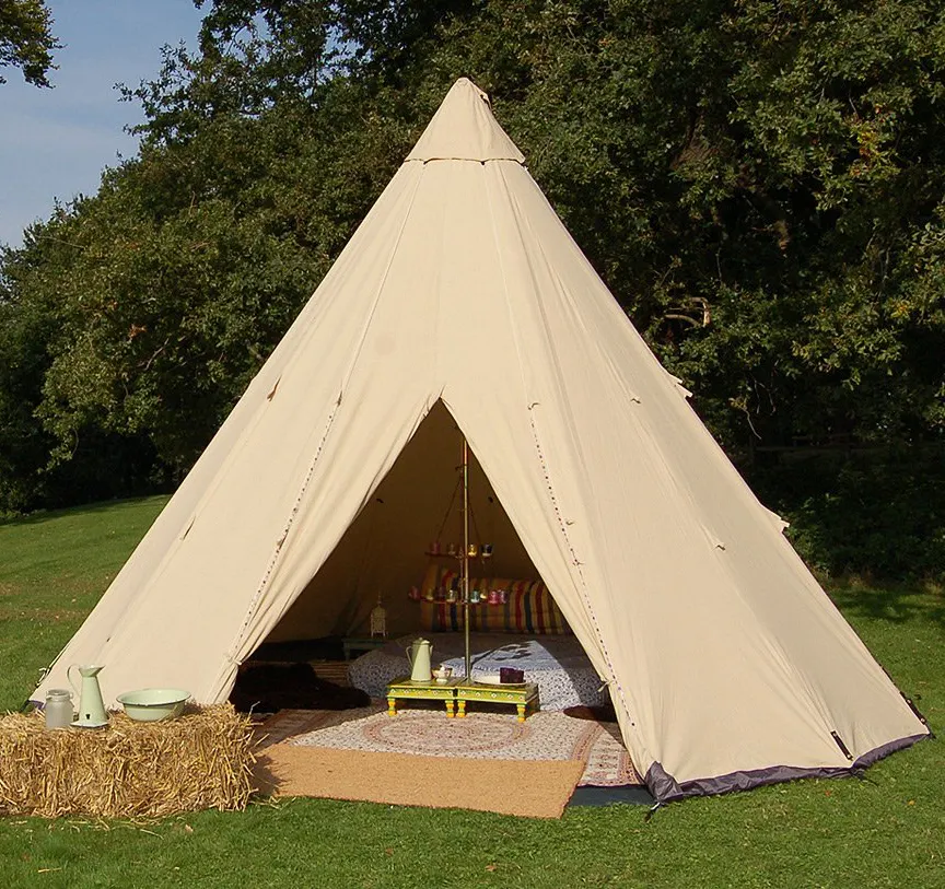 Outdoor 5M Tipi Tipi Tent Voor Party Tente-Camping Zeer Grote Indian Tipi Bruiloft Tent Canvas Volwassenen