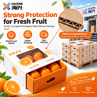 Boîte cadeau en carton ondulé imprimé sur mesure, boîte d'expédition de fruits en carton ventilée et portable pour les oranges