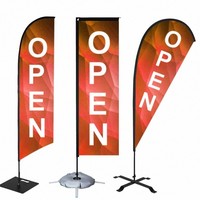 Drapeau en forme de larme personnalisé, double face, avec logo, pour la promotion, vente en gros