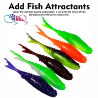 Nouvelles leurres souples à queue fourchue de 7,8 cm, 3,5 g, 10 pièces, 2 sections, avec appât olfactif – Pour la pêche en eau salée et en rivière, pour le brochet et la perche