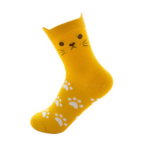 Drôle mignon Logo personnalisé 100% coton respirant impression sur chaussettes broderie OEM LOGO femmes chaussettes d'équipage séchage rapide
