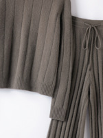 Nouvelle Collection 2026 : Ensembles Pulls Femme 2 Pièces Automne Hiver – Tricot Chunky Décontracté et Confortable en Cachemire et Laine, Pantalon Ample et Hauts en Cachemire