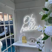 LUYI Enseigne néon LED personnalisée avec support de base, laissez un message pour la configuration d'un livre d'or audio, enseigne néon pour réception de mariage