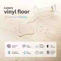 Revêtement de sol LVT auto-adhésif imperméable en vinyle PVC à grain de bois, vente en gros