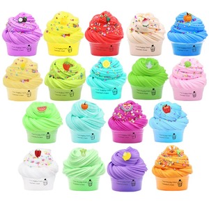 ชุดสไลม์เนย 19.5 ซม. 18 สี กลิ่นเค้ก นุ่ม ยืดหยุ่น ไม่เหนียวเหนอะหนะ ของเล่นสไลม์ DIY บรรเทาความเครียด พร้อมของตกแต่งผลไม้ - Product Image 2