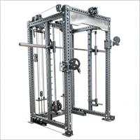 JIAQUANLONG RS-TS012 Rack d'entraînement multifonctionnel Smith en acier au carbone pour usage commercial, unisexe, fitness corps entier