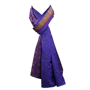 Pañuelo Floral de Seda India 76x38 Pulgadas, Chal Bohemio Estampado Colorido, Estola, Regalo para Mujer, Elegante Cubrecabezas, Accesorio de Moda Artístico - Product Image 1