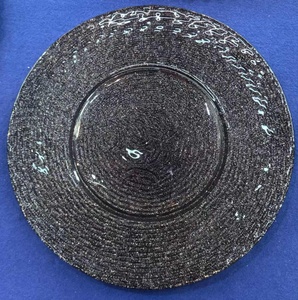 Platos de Cristal Nórdicos con Líneas Circulares Amarillas, Juego de Platos Redondos de Lujo para Cena, Ensaladas, Cocina, Fiestas, Bodas Elegantes - Product Image 2