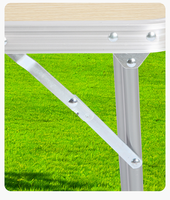 Table pliante rectangulaire réglable en hauteur, portable, pour pique-nique en plein air, camping, barbecue