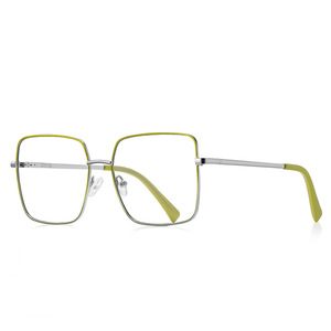 3089 Spring Hinge Eyeglasses Fashion Anti Blue Light Large Size Women Office Computer Glasses Female Blue Blocking Alloy <strong>Frame</strong> - Product Image 5