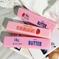 Vente en gros de jouets anti-stress en PU en forme de bâton de beurre rose de grande taille, à remontée lente, pour cadeaux