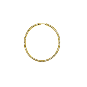 Orecchini a Cerchio Dorati da Donna, Placcati in Oro 18K con Cristalli e Strass, Gioielli Trendy per Feste E3634 - Product Image 1
