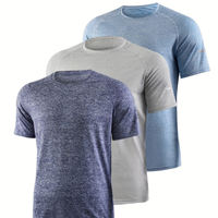 T-shirt à col rond pour homme, 6 couleurs, noir, blanc, gris, marine, ultra-léger, respirant, absorbant la transpiration, séchage rapide