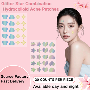 Parches Hidrocoloides para el Acné con Combinación de Estrellas Brillantes, Tratamiento de Borde Delgado, Aptos para Veganos, para Todo Tipo de Piel, 20 Parches para Poros - Product Image 2