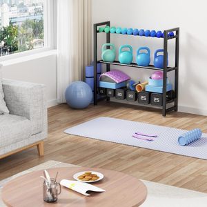 <b>Dumbbell</b> rack, home floor-standing three-tier <b>dumbbell</b> rack, <b>dumbbell</b> support, fitness equipment storage - Product Image 3
