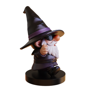 Statuetta Personalizzata in Resina OEM ODM, Gnomo Magico con Base, Fornitore all'Ingrosso di Statue da Collezione in Poliresina - Product Image 2